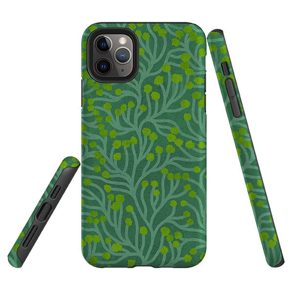 iPhone Tough Case - Vine Green And Teal By Katherine Quinn