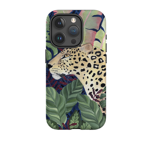 iPhone Tough Case - Leopard In Leaves By Bex Parkin